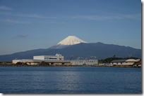 沼津港から富士山