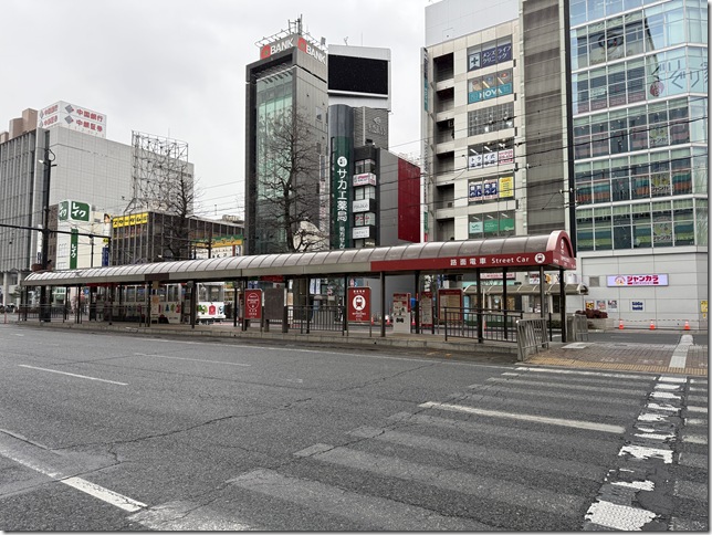 路面電車岡山駅前