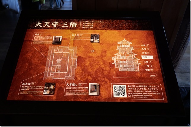 大天守三階案内図