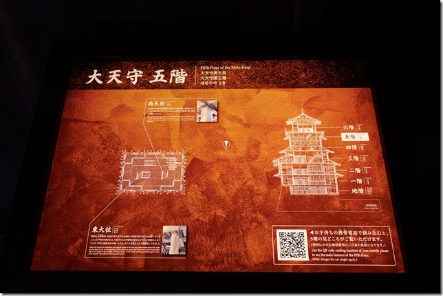 大天守五階案内図