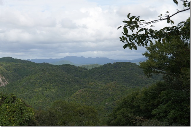 本陣山（中央右寄り）