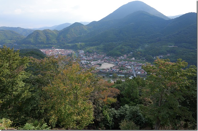 出丸から津和野の街並みをのぞむ