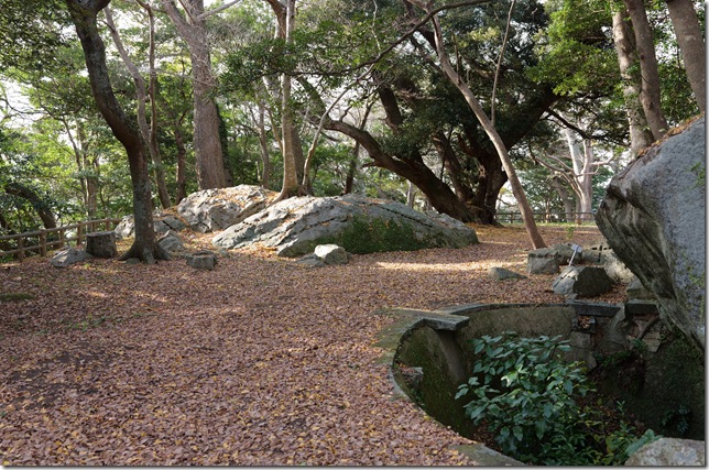石切場跡と貯水池跡