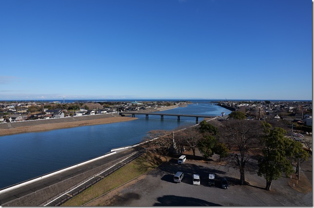 天守最上階より