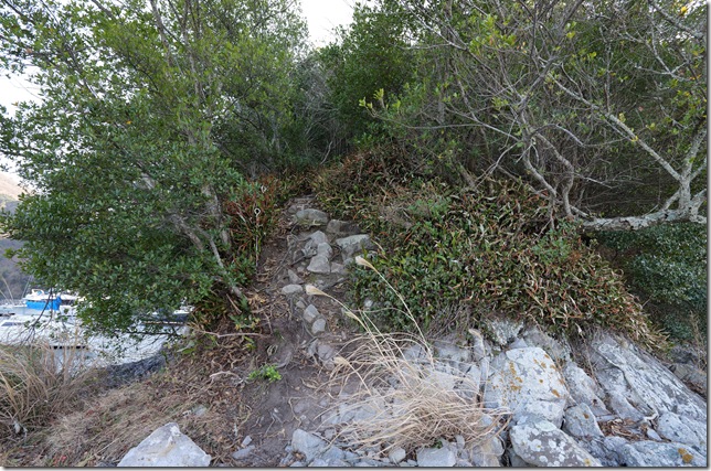 岩礁から振り返ったところ