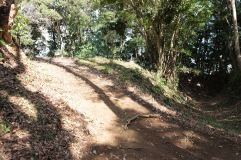 東二の曲輪と空堀( 東二の曲輪 ・馬出曲輪間)