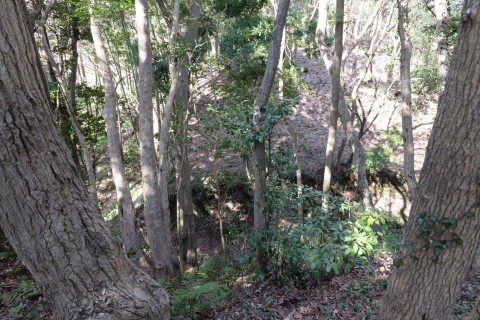 二重空堀の南側空堀