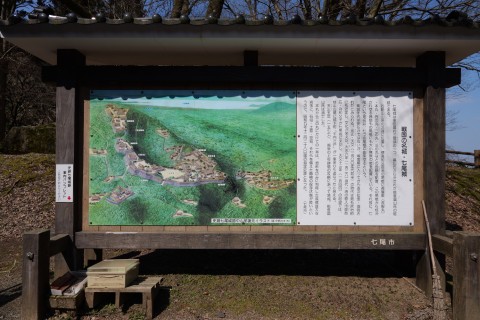 七尾城案内板