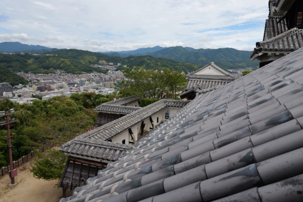 北隅櫓からの仕切門内塀・天神櫓西折曲塀