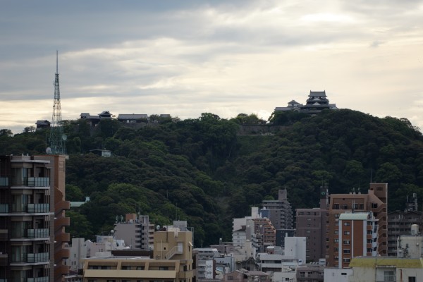 展望台からみた松山城