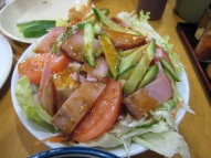 健康ランドの豆腐サラダ