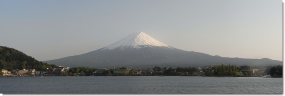 河口湖と富士山